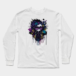 Dark Girl Color Splat Long Sleeve T-Shirt